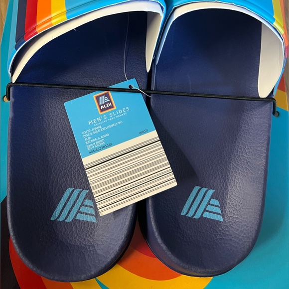Aldi Shoes New Aldi Mens Slides Size 9 Colorful Fun Light And